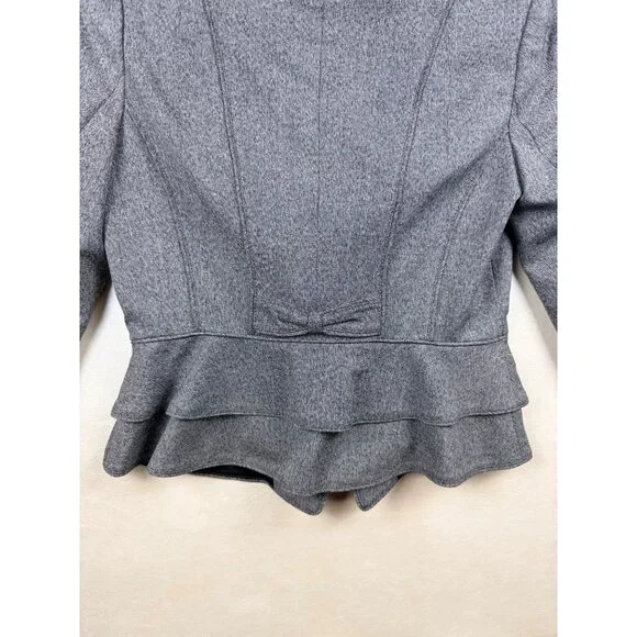 Soft Corporate Chic | WHBM Peplum Waist Blazer | Law Student Core Jacket | 6 - Picture 13 of 15